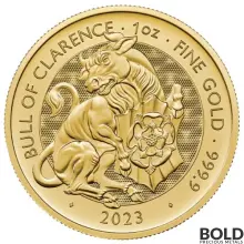 2023 Gold 1 oz Great Britain Tudor Beasts: Bull of Clarence BU Coin