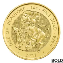 2023 Britain Tudor's Beasts Yale of Beaufort 1 oz Gold BU Coin