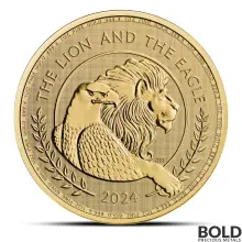 2024 英国　ライオン&イーグル　1オンス銀貨BU カプセル入り　未開封品 2024-1-oz-British-Lion-and-