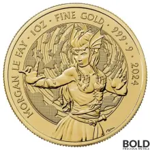 2024 1 oz British Myths & Legends Morgan Le Fay Gold Coin (BU)