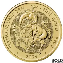 2024 1 oz British Tudor Beasts: Seymour Unicorn Gold Coin (BU)