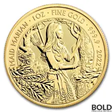 2022 Great Britain Myths & Legends Maid Marian 1 oz Gold BU