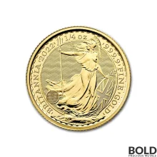 2022 Gold Great Britain Britannia - 1/4 oz