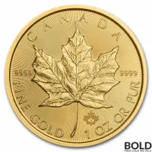 2022 Gold Canadian Maple Leaf - 1 oz