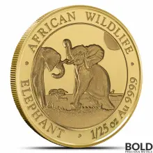 2024 1/25 oz Somalia Elephant Gold Coin (BU)