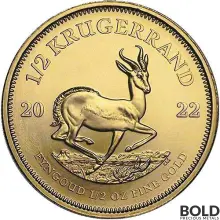 2022 Gold South Africa Krugerrand - 1/2 oz