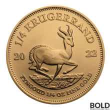 2022 Gold South Africa Krugerrand - 1/4 oz