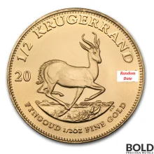 1/2 oz South African Krugerrand Gold  Coin (Random Year)