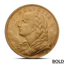 Swiss 20 Franc Gold Coin (Mixed Design)