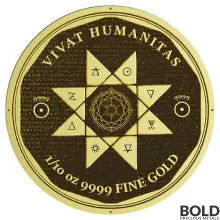 2022 Gold Tokelau Vivat Humanitas 1/10 oz Prooflike