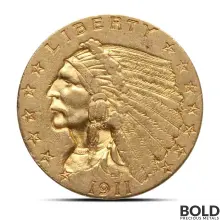 2-50-indian-quarter-eagle-gold-coin-xf