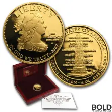 2007-W Gold First Spouse Jefferson's Liberty Proof - 1/2 oz