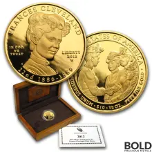 2012-W Gold First Spouse Frances Cleveland (1st Term) Proof - 1/2 oz