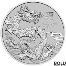 2024 1 oz Perth Lunar Year of the Dragon Platinum Coin (BU)