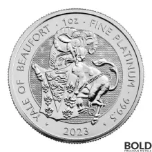 2023 Great Britain Tudor's Beasts: Yale of Beaufort - 1 oz Platinum BU