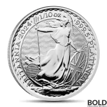 2024 1/10 oz Great Britain Britannia Platinum Coin (BU)