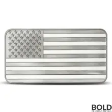 Silver 10 oz SilverTowne Flag Bar