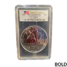 2016 Silver 5 oz ATB Fort Moultrie NP First Strike PCGS MS69 DMPL