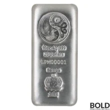 2023 Silver 10 oz Samoa Dragon & Phoenix Coin Bar BU