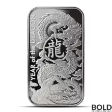 2024 1 oz Asahi Lunar Dragon Silver Bar