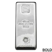 Silver 100 oz Australian Bullion Co (ABC) Cast Bar