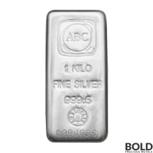 Australian Bullion Co (ABC) Silver Cast Bar - 1 Kilo