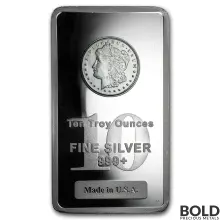 Silver 10 oz Morgan Bar