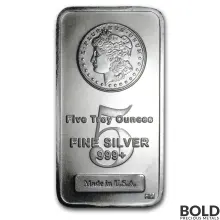 Silver 5 oz Morgan Bar