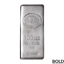 Silver 100 oz JBR Bar