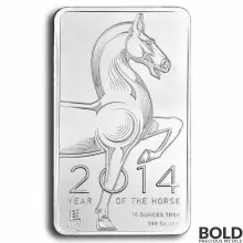 2014 Silver NTR Metals Lunar Year of the Horse Bar - 10 oz