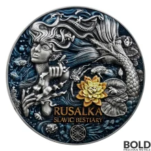 2021 Cameroon Slavic Beastiary: Rusalka 3 oz Silver Antique High-Relief