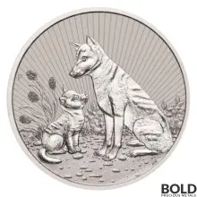 2022 Silver 10 oz Australia Next Generation Mother & Baby Dingo Piedfort