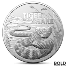 2024 1 oz Australia's Most Dangerous Tiger Snake Silver Coin (BU)