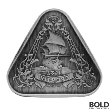 2021 Australia Shipwrecks Zeewijk Triangular Silver 1 oz (Antiqued)