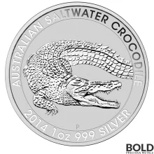 AUSTRALIA 1oz 銀貨 2014 CROCODILE .999 2014 1 oz Australian Saltwater Crocodile Silver Coin | BOLD