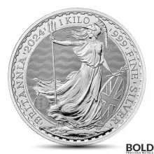 2024 1 Kilo British Royal Mint Britannia Silver Coin (BU)