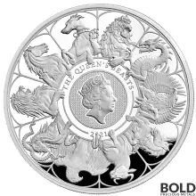 2021 Britain Queen's Beasts Completer 2 Kilo Silver Proof