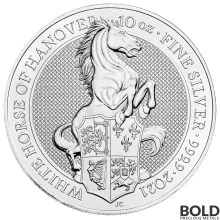 2021 Silver Great Britain Queen's Beasts (The White Horse of Hanover) - 10 oz