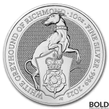 2022 Britain Queen's Beasts Greyhound of Richmond 10 oz Silver BU