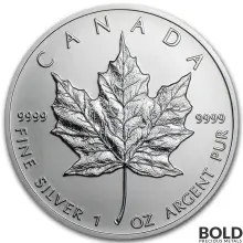 Silver Canadian Maple Leaf *Random Date* - 1 oz