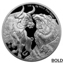 ブランブリーヘッジ　オルゴール A Gold coin Bull & Bear 1/10 oz - Gemtrade.Fi