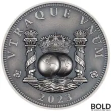2023 2 oz Columnario Tribute Medal UHR Antiqued Silver Coin