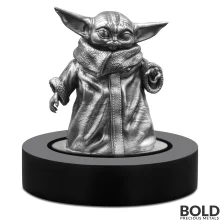 2021 Star Wars Mandalorian The Child 150g Silver Miniature Statue