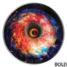 2021 Niue Universe Black Hole 2 oz Silver UV Antiqued