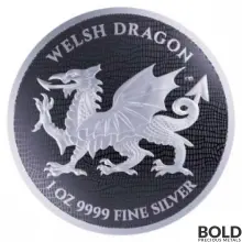 2022 Silver Niue Heraldic Animal: Welsh Dragon 1 oz BU