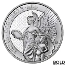 2022 St Helena Queens Virtues: Truth 1 oz Silver BU