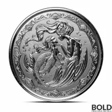 2023 1 oz Samoa Mermaid Mother & Daughter Silver Coin (BU)