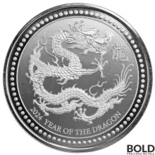 2024 Silver 1 oz Samoa Year of the Dragon BU Coin