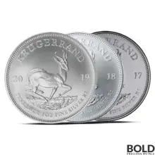 1 oz South Africa Krugerrand Silver Coin (BU, Random)