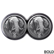 2021 South Africa Big Five II Elephant 1 oz Silver Proof 2-Coin Set